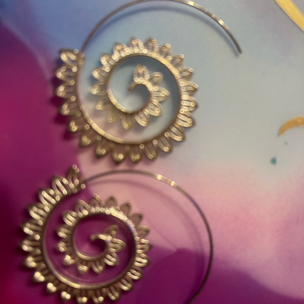 Elegant Silver Spiral Earrings